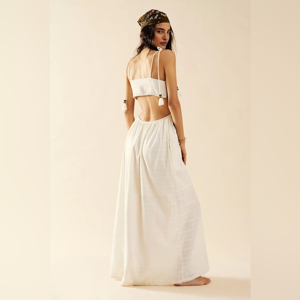 Free People Phoenix Beaded Maxi Boho Dress size M - Picture 8 of 16